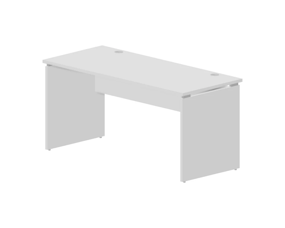Стол письменный 1580х680х750мм (2 громмета) Domino Белый/Белый