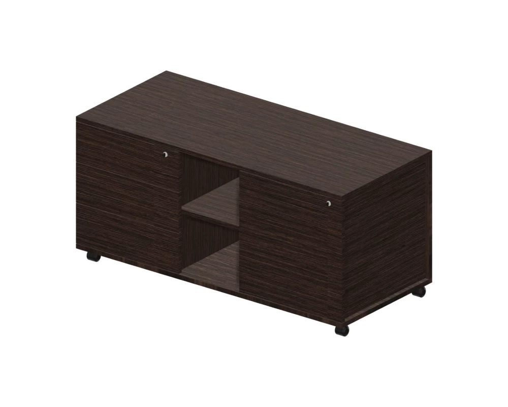 Тумба мобильная сервисная левая (без ручек) 120х53x57 GDB Дуб мокко