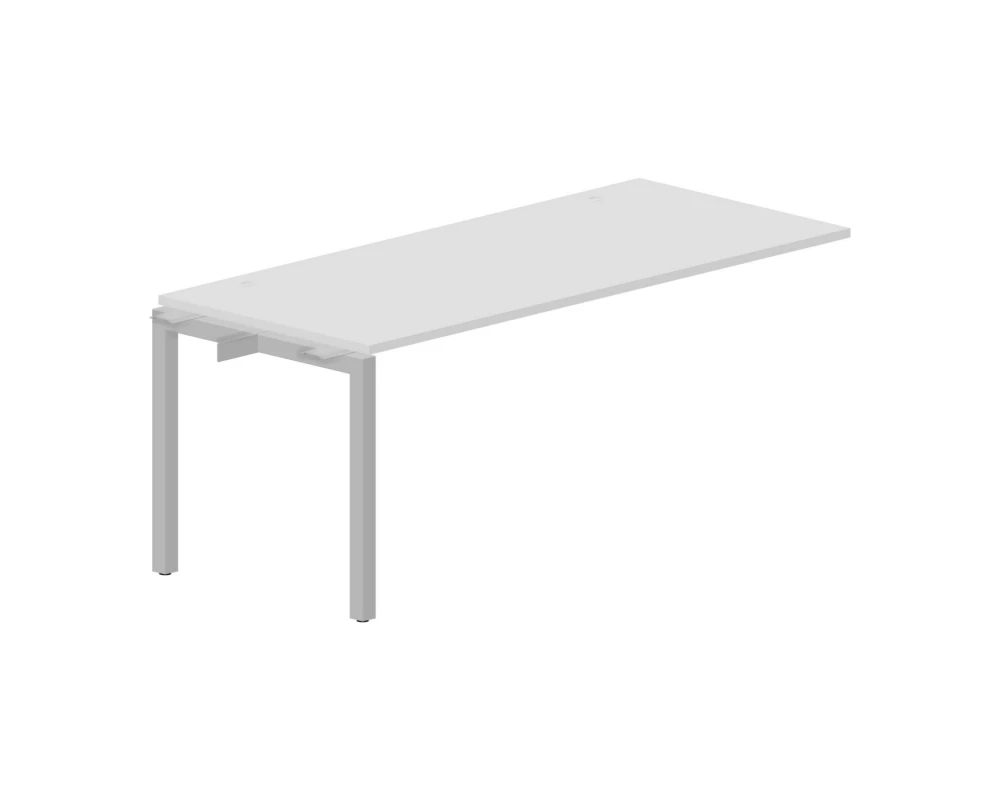 Стол-приставка 1800х780х750 (2 громмета) Polo Белый/Алюминий