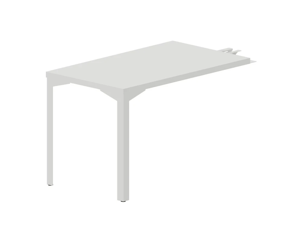 Брифинг-приставка на двух опорах 120х70х76см (толщина столешницы 3,6см) Рэй Экзекьютив / Ray Executive Белый