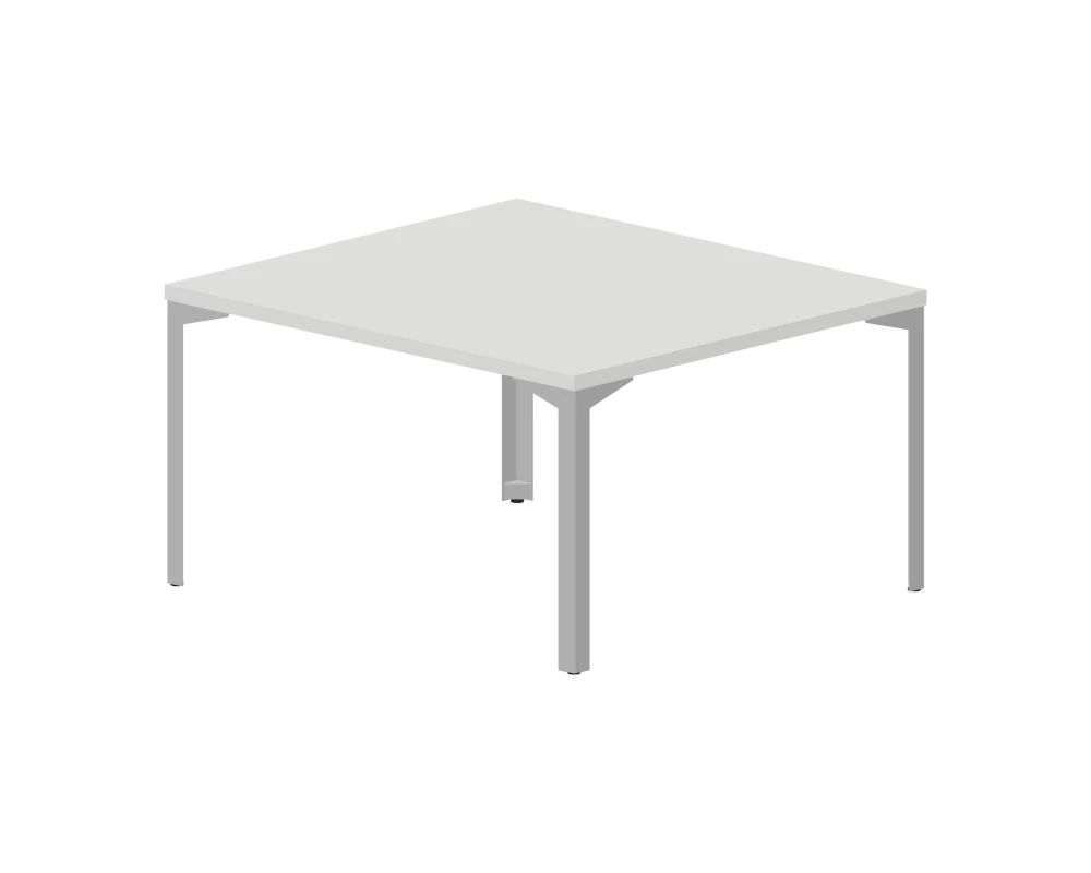 Стол для совещаний 140х126х76см (толщина столешницы 3,6см) Рэй Митин / Ray Meeting Белый/Алюминий