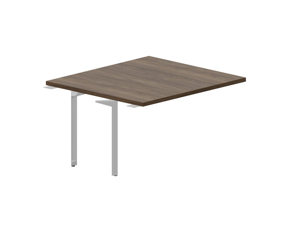 Стол для совещаний 140х126х76см (толщина столешницы 3,8см) - приставной элемент Рэй Митин / Ray Meeting Орех/Алюминий