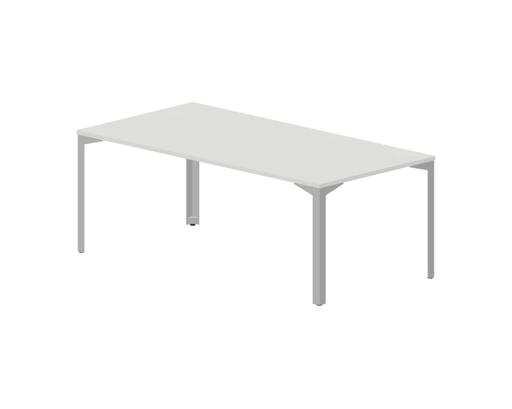 Стол для совещаний 200х100х75см (толщина столешницы 2,5см) Рэй Митин / Ray Meeting Белый/Алюминий
