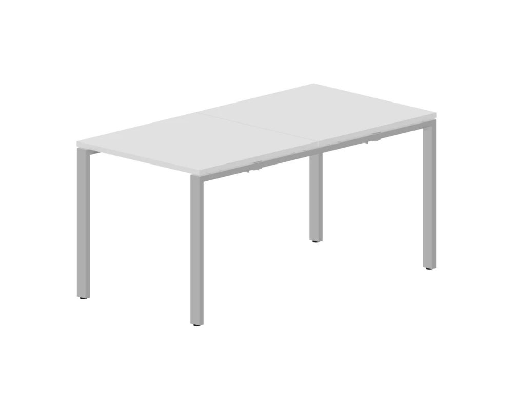 Рабочая станция на 2 рабочих места 800х1566х750 Страйк / Strike Белый/Алюминий