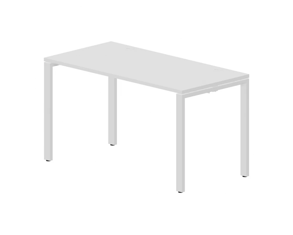 Стол письменный 1380х680х750 (2 громмета) Strike Белый/Белый