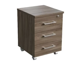 Тумба подкатная с центральным замком 43x46x60 Belfast, Blackwood, Steel images