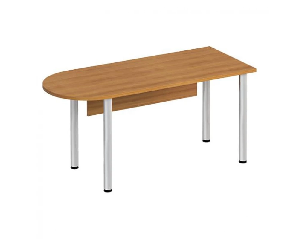 Стол письменный полукруглый на хромированных опорах МХ с экраном ДСП ФР 2112 Formula