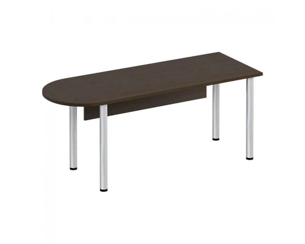 Стол письменный полукруглый на хромированных опорах МХ с экраном ДСП ФР 2113 Formula