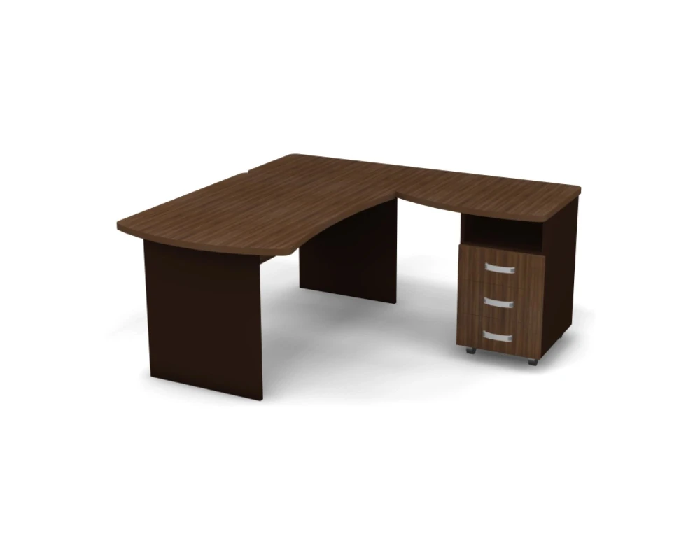Рабочее место с тумбой правое 160x160x74 Berlin