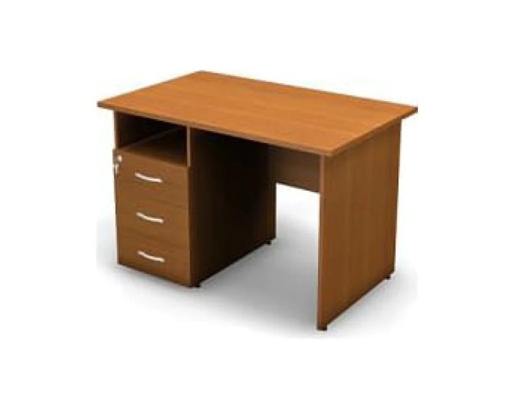 Стол с тумбой с замком левый 110x68x73 Uno