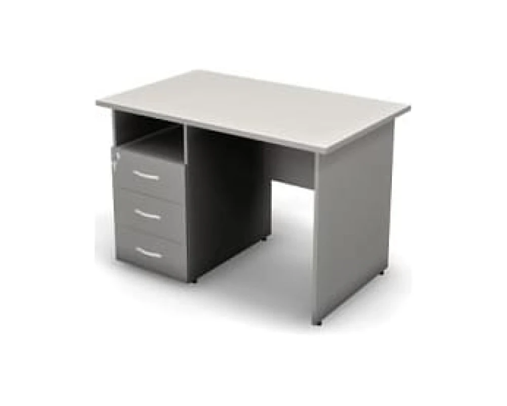 Стол с тумбой с замком левый 110x68x73 Uno