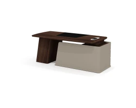 Стол руководителя с опорной тумбой левый AS-20L Астон / Aston (ms) images