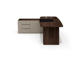 Стол руководителя с опорной тумбой левый AS-24.1L Астон / Aston (ms) images