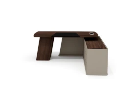 Стол руководителя с опорной тумбой правый AS-20.1R Астон / Aston (ms) images