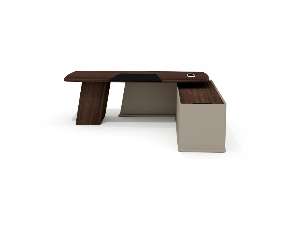 Стол руководителя с опорной тумбой правый AS-24.1R Астон / Aston (ms)