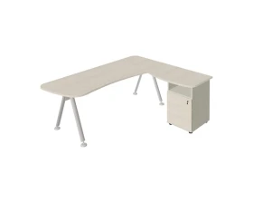 Стол составной эргономичный на металлокаркасе правый GМ-118R+G-118.1R+G-27+G-87 Гамма images