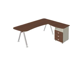 Стол составной эргономичный на металлокаркасе правый GМ-118R+G-118.1R+G-27+G-87 Гамма images