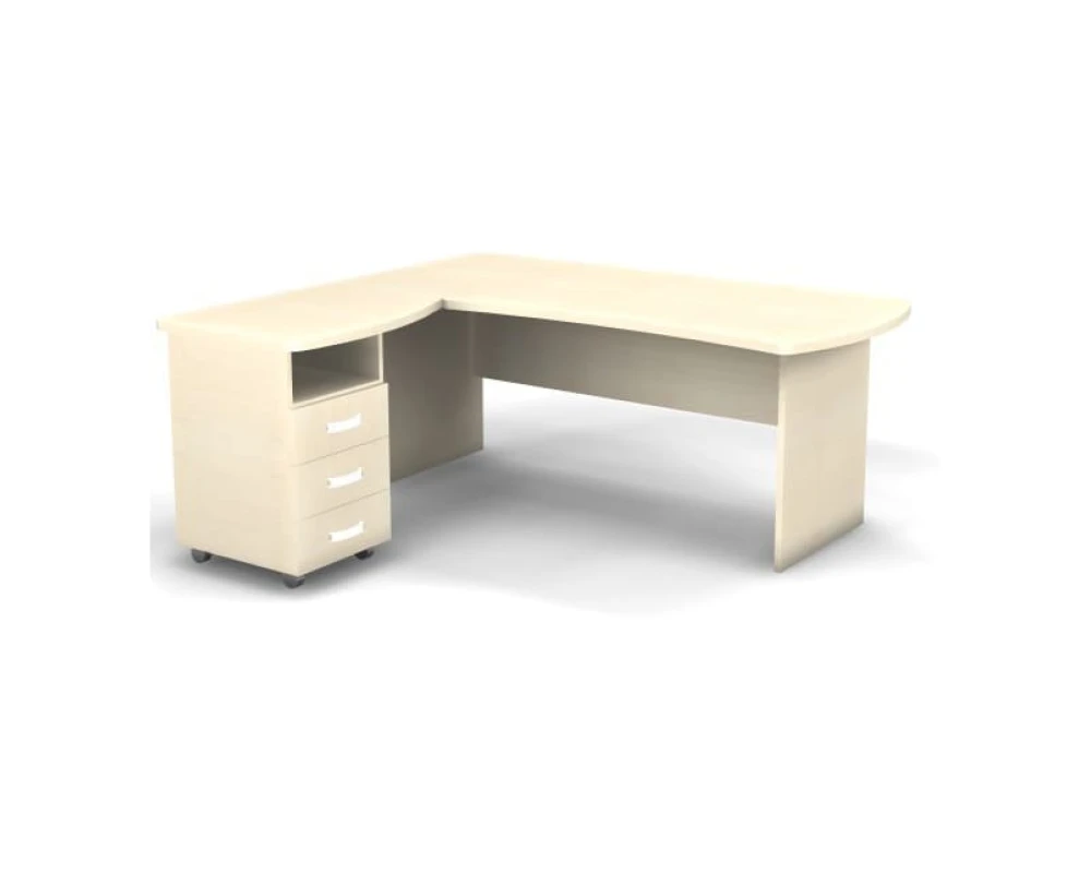 Рабочее место с тумбой левое 180x160x74 Berlin