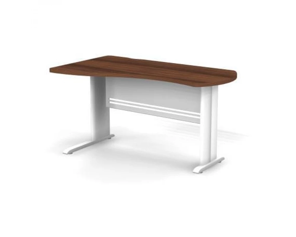 Стол асимметричный левый на L образном каркасе 140x80x74 Berlin