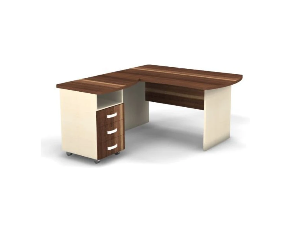 Рабочее место с тумбой левое 140x160x74 Berlin