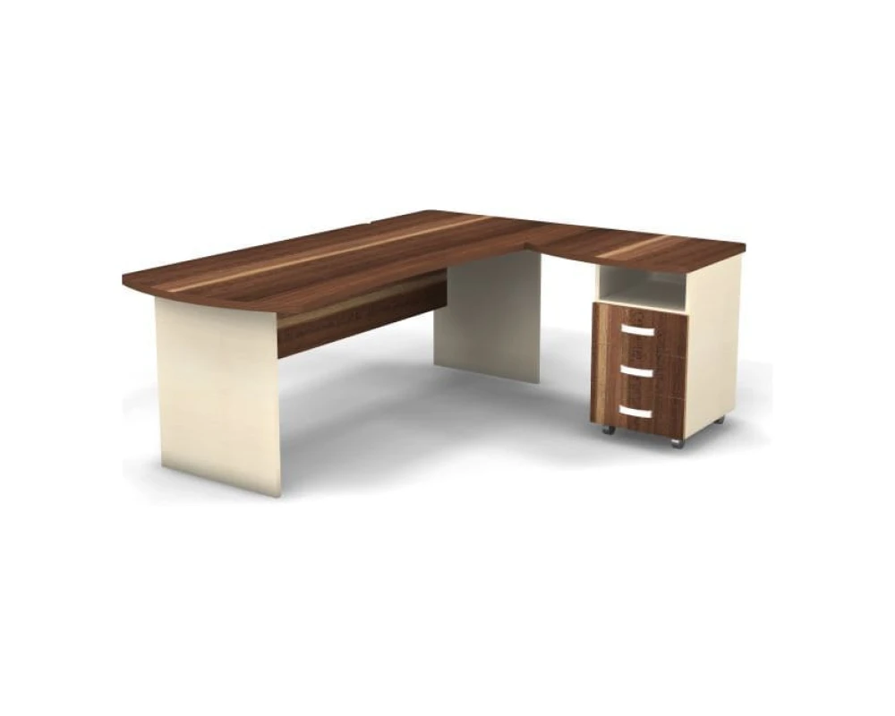 Рабочее место с тумбой правое 200x160x74 Berlin