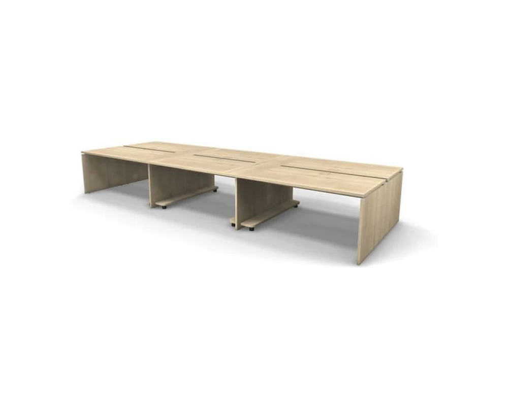 Рабочая станция 6 мест с полкой под ПК 474x163x74,3 Europe