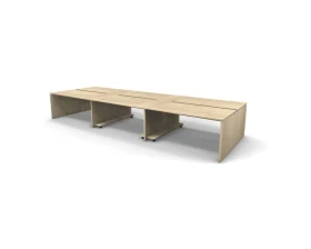 Рабочая станция 6 мест с полкой под ПК 474x163x74,3 Europe images