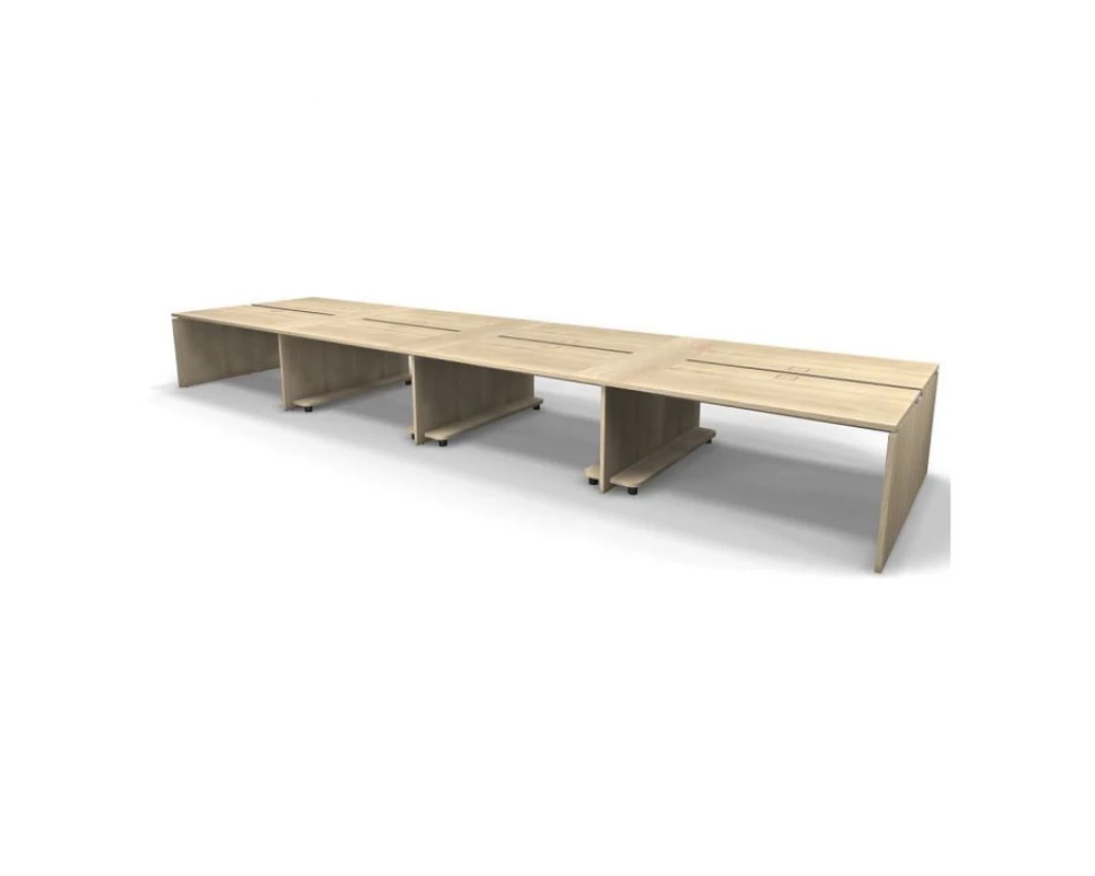 Рабочая станция 8 мест с полкой под ПК 632x163x74,3 Europe