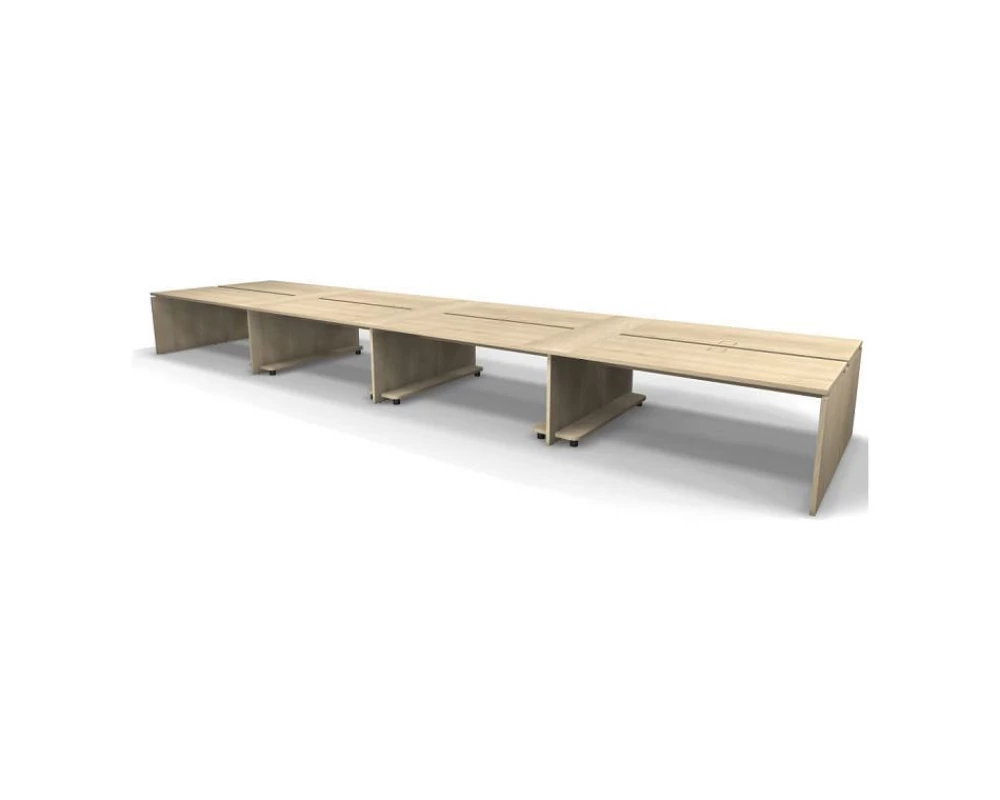 Рабочая станция 8 мест с полкой под ПК 712x163x74,3 Europe