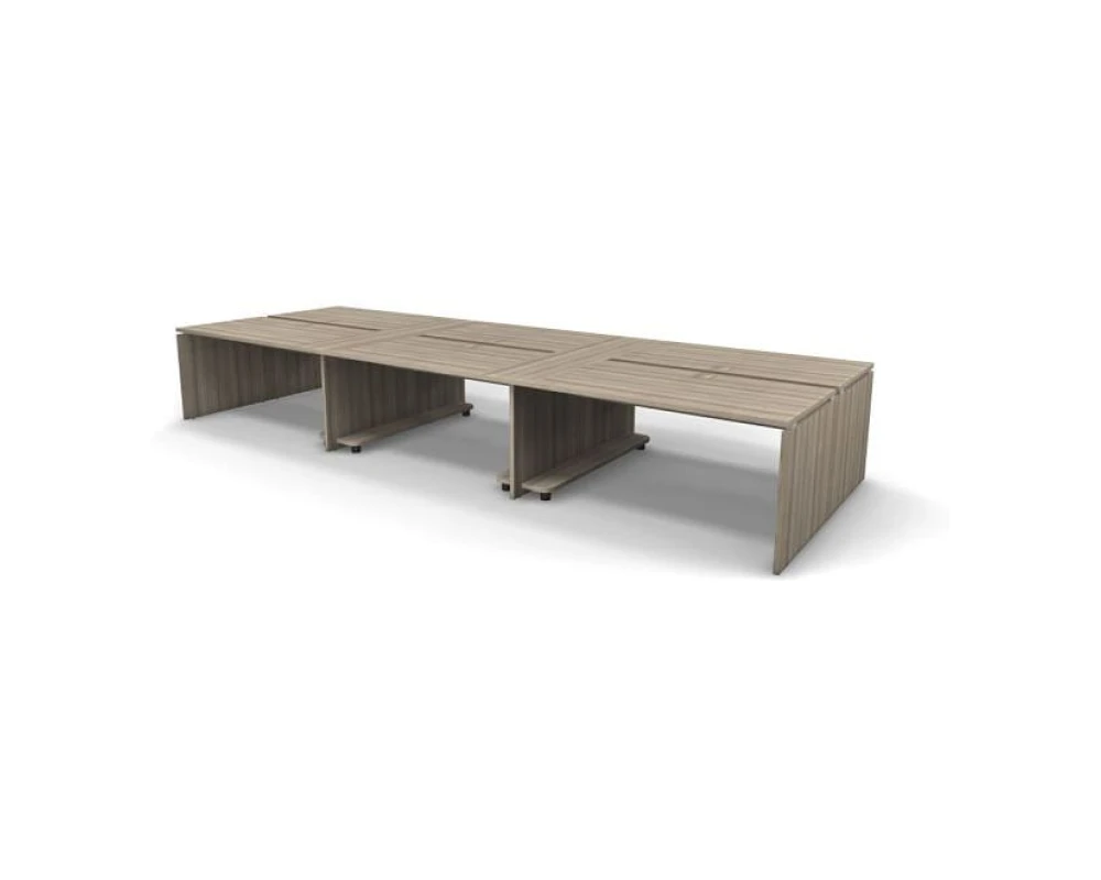 Рабочая станция 6 мест с полкой под ПК 474x163x74,3 Europe