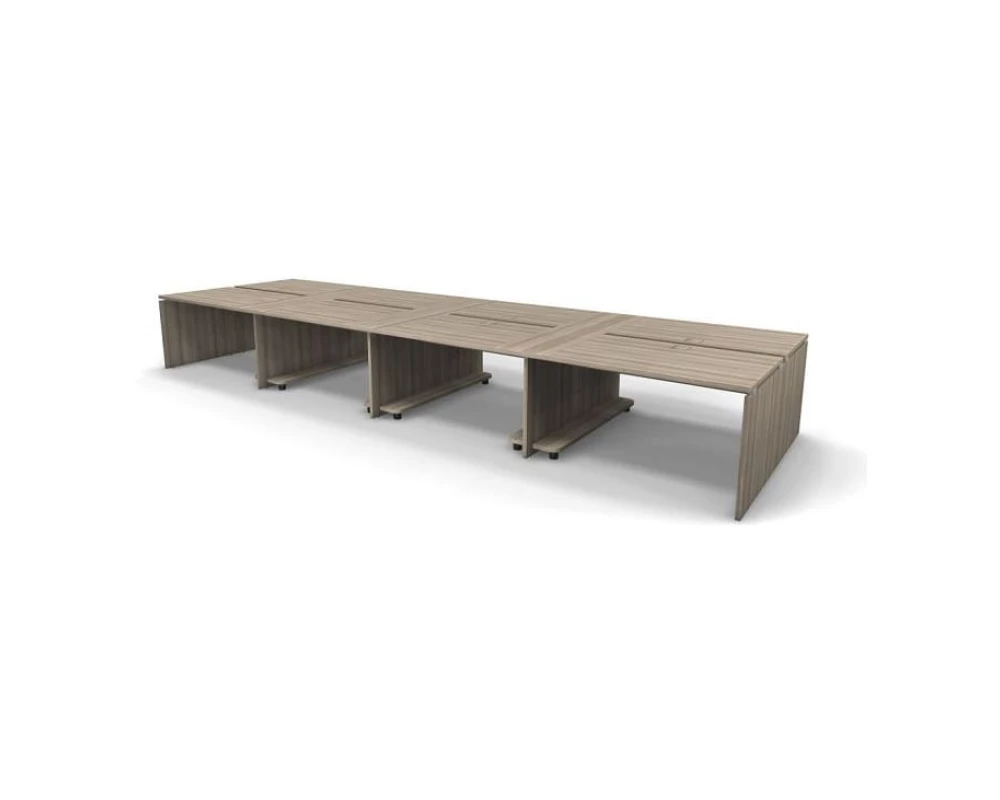 Рабочая станция 8 мест с полкой под ПК 552x163x74,3 Europe