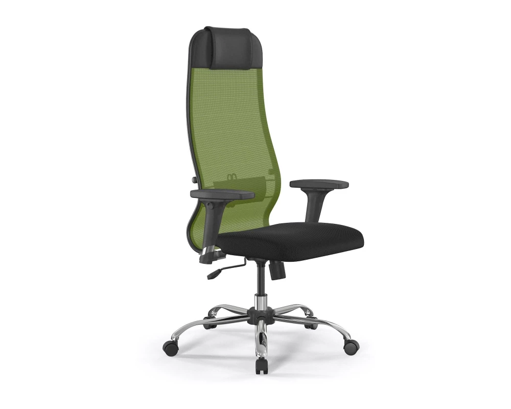 Кресло ErgoLife Set 11/подл.200/осн.Sit 003 Сетка/Ткань, Зеленый/Черный