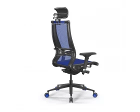 Кресло Samurai L2-16D M26.B11.G24.W27 Сетка/Экокожа, Синий/Черный images