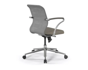 Кресло ErgoLife S 8 M4-9K M09.B23.G18.W01 Сетка/Ткань, Серый/Песочный images