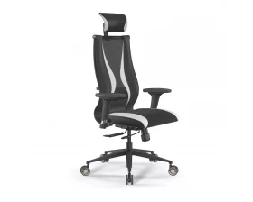 Кресло SynchroSit 10 B2-170D M18.B11.G19.W31 Ткань/Экокожа, Черный/Белый images