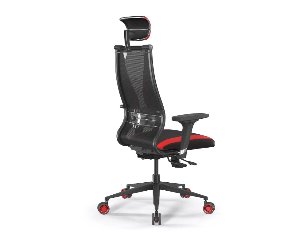 Кресло SynchroSit 10 B2-170D M18.B11.G19.W32 Ткань/Экокожа, Черный/Красный