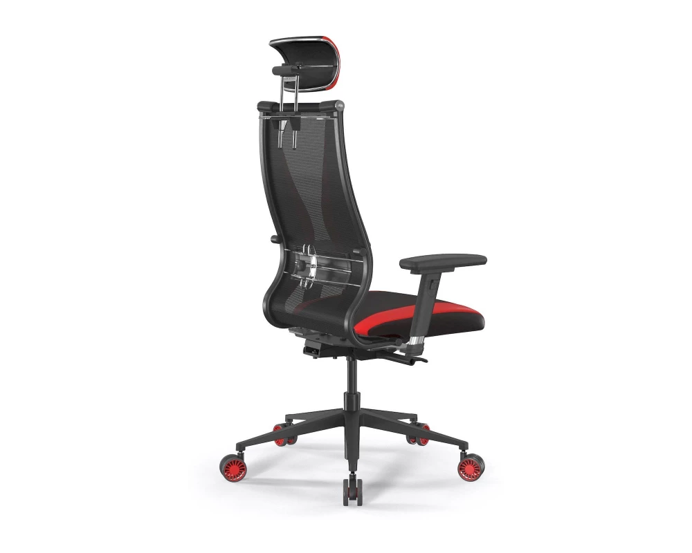 Кресло SynchroSit 10 B2-170D M24.B11.G19.W32 Ткань/Экокожа, Черный/Красный