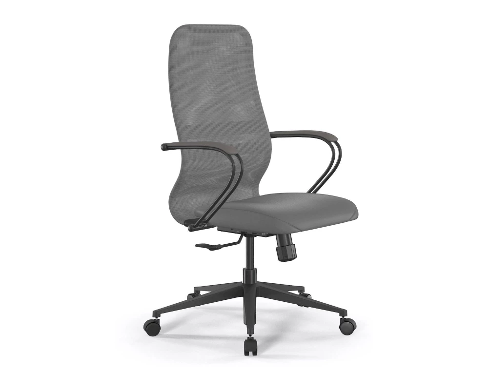 Кресло SynchroSit 8 B2-9K M25.B11.G19.W02 (подл.1) Сетка/Экокожа, Серый