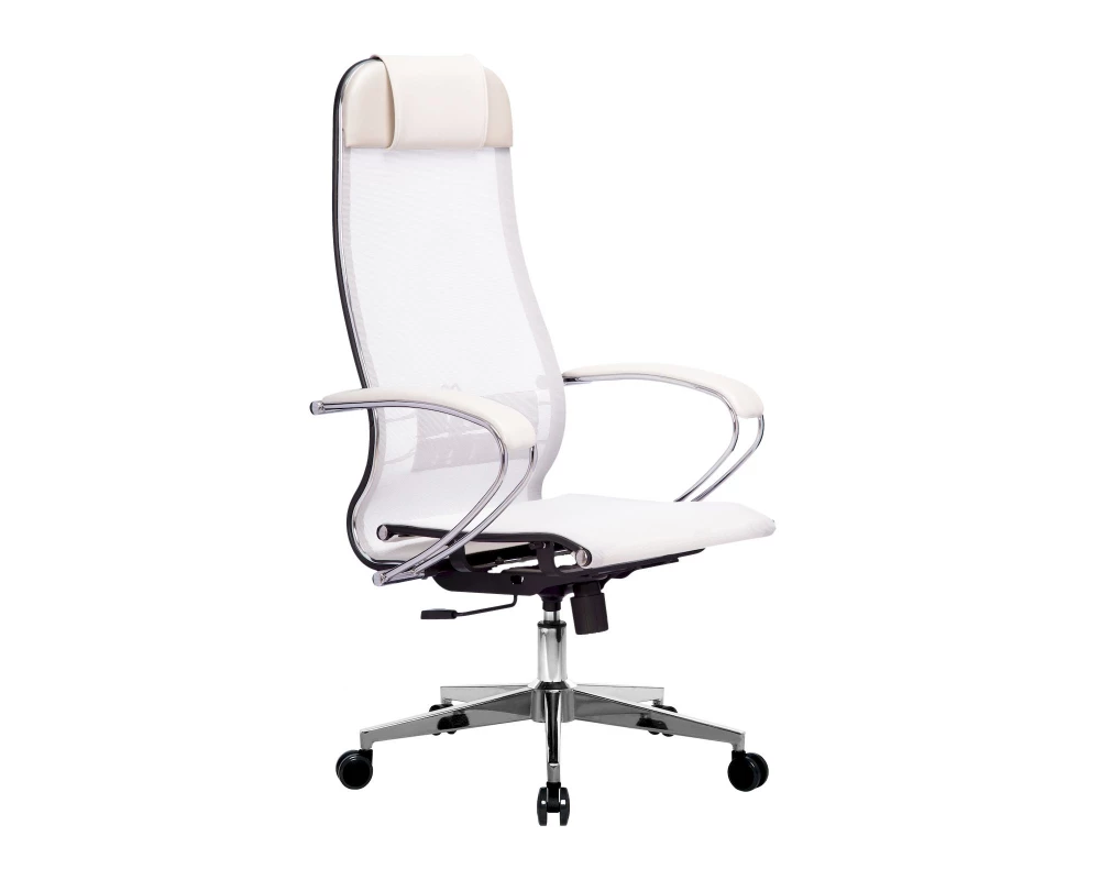 Кресло МЕТТА-4 MPRU подл.131/осн.004 Сетка, Белый