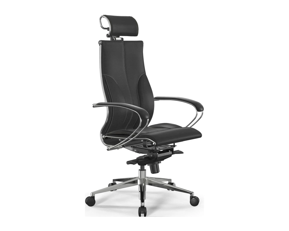 Кресло Samurai B2-10K M06.B32.G11.W03 (бежевая строчка) Экокожа, Черный