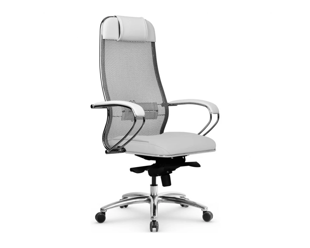 Кресло Samurai SL-1.04 MPES Сетка/Экокожа, Белый