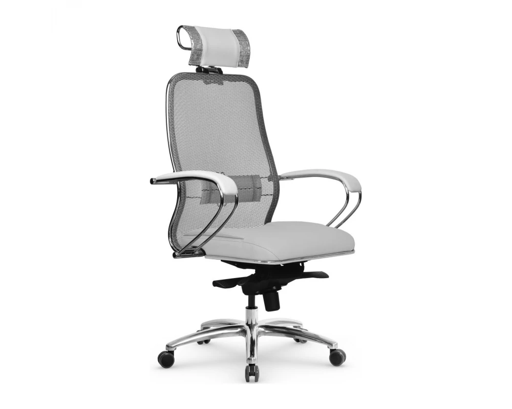 Кресло Samurai SL-2.04 MPES Сетка/Экокожа, Белый