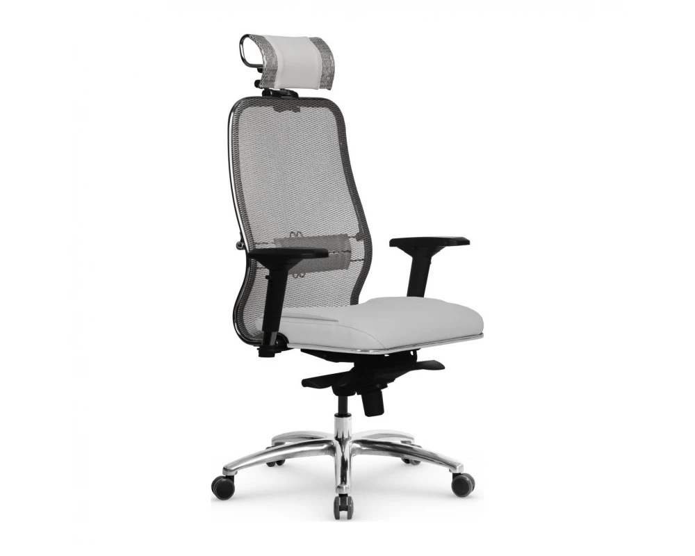 Кресло Samurai SL-3.04 MPES Сетка/Экокожа, Белый