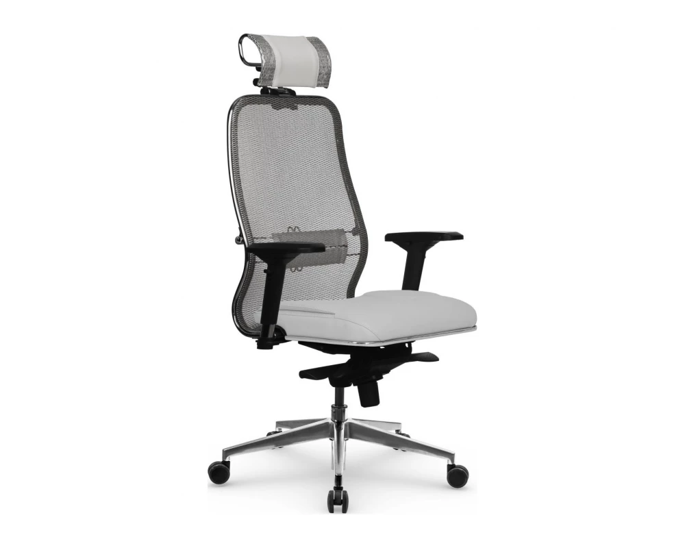 Кресло Samurai SL-3.041 MPES Сетка/Экокожа, Белый