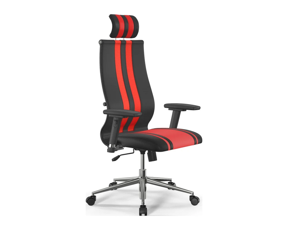 Кресло ErgoLife S 10 B2-187D M09.B23.G18.W01 (подл.2) Экокожа, Черный/Красный