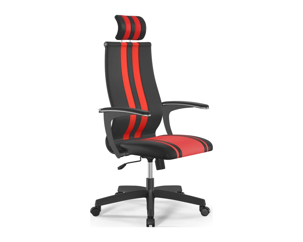 Кресло ErgoLife S 10 B2-187U M09.B02.G15.W01 Экокожа, Черный/Красный