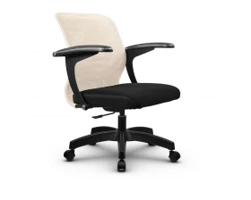 Кресло SU-M-4 подл.160/осн.005 Сетка, Бежевый/Черный images