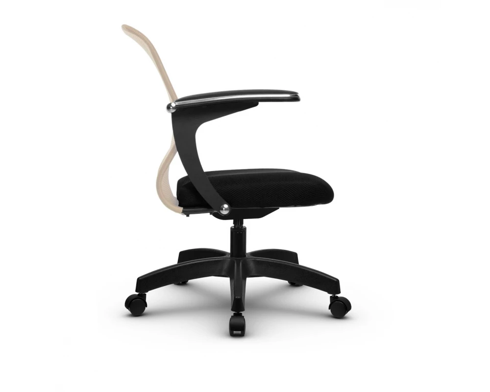 Кресло SU-M-4 подл.160/осн.005 Сетка, Бежевый/Черный