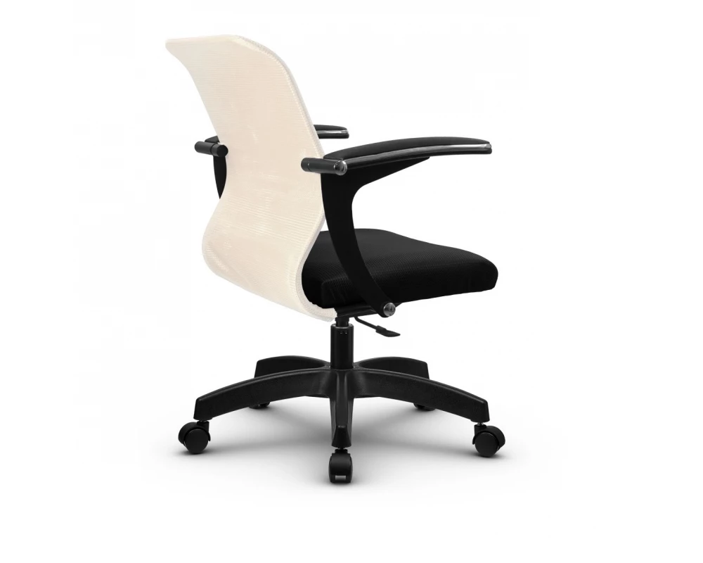 Кресло SU-M-4 подл.160/осн.005 Сетка, Бежевый/Черный