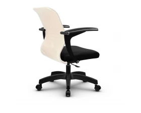 Кресло SU-M-4 подл.160/осн.005 Сетка, Бежевый/Черный images